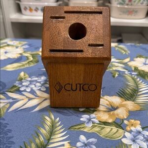 Cutco Brown Wooden Knife Holder